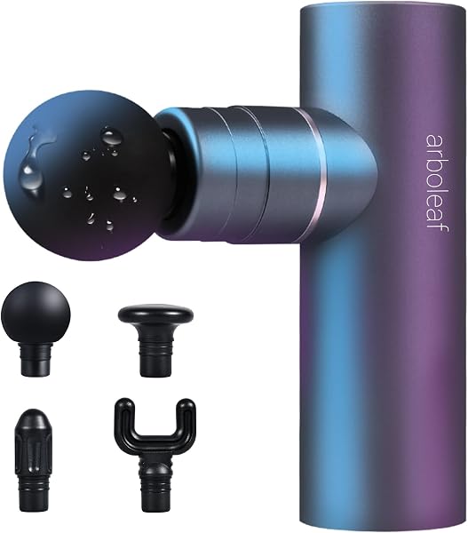 arboleaf Pistola Massageadora Elétrica CM10C, 4 Cabeças de Silicone