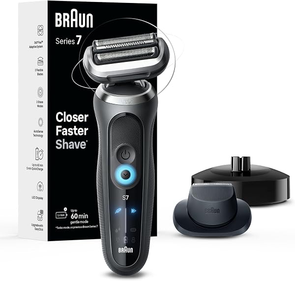 Braun Series 7 7127cs Barbeador Elétrico de Folha, Barbear Úmido e Seco